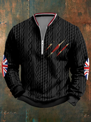 Men's UK Flag Printed Casual Tops trupatriotic