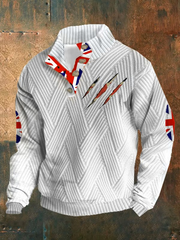 Men's UK Flag Printed Casual Tops trupatriotic