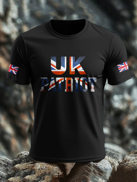 Men's UK Flag Patriotism Printed T-shirt trupatriotic