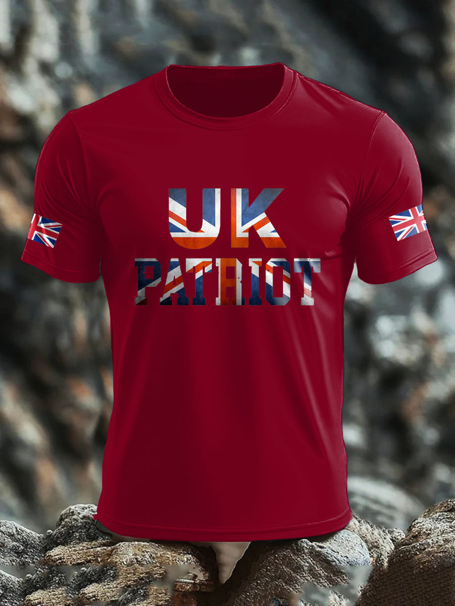 Men's UK Flag Patriotism Printed T-shirt trupatriotic