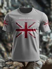 Men's UK Flag Patriotism Printed T-shirt trupatriotic