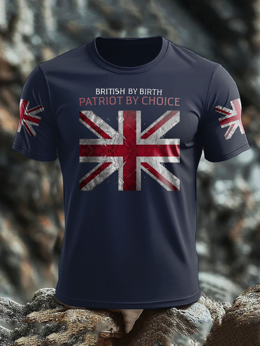 Men's UK Flag Patriotism Printed T-shirt trupatriotic