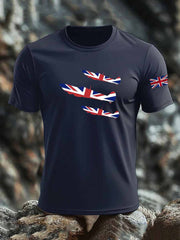 Men's British imitation cotton short-sleeved T-shirt trupatriotic