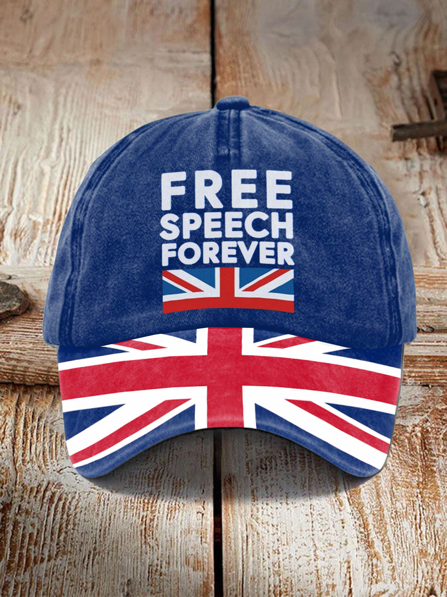 Unisex Free Speech Forever UK Hat trupatriotic