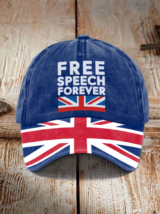 Unisex Free Speech Forever UK Hat trupatriotic