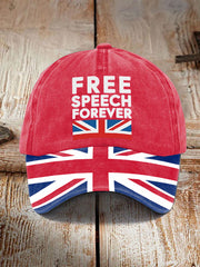 Unisex Free Speech Forever UK Hat trupatriotic
