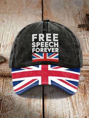Unisex Free Speech Forever UK Hat trupatriotic