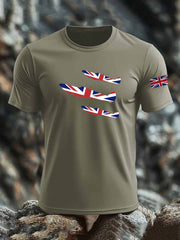 Men's British imitation cotton short-sleeved T-shirt trupatriotic
