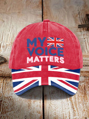 Unisex My Voice Matters UK Hat trupatriotic