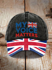 Unisex My Voice Matters UK Hat trupatriotic