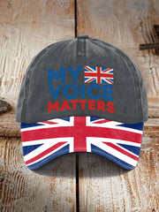Unisex My Voice Matters UK Hat trupatriotic