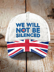 Unisex We Will Not Be Silenced UK Hat trupatriotic