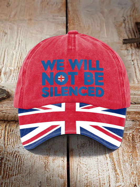 Unisex We Will Not Be Silenced UK Hat trupatriotic