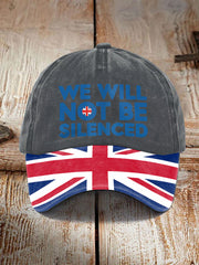 Unisex We Will Not Be Silenced UK Hat trupatriotic