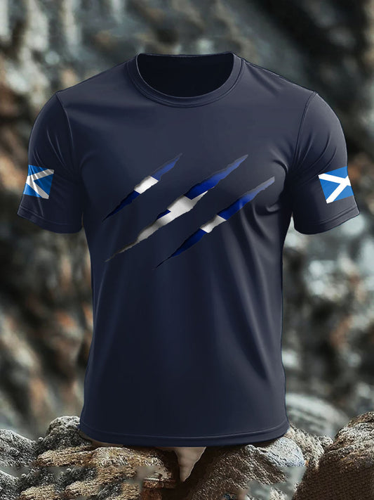 Men's Scotland UK Flag Printed T-shirt trupatriotic