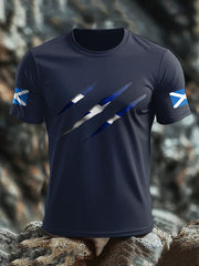 Men's Scotland UK Flag Printed T-shirt trupatriotic