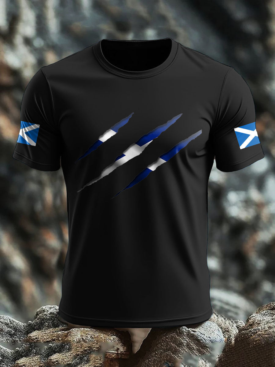 Men's Scotland UK Flag Printed T-shirt trupatriotic