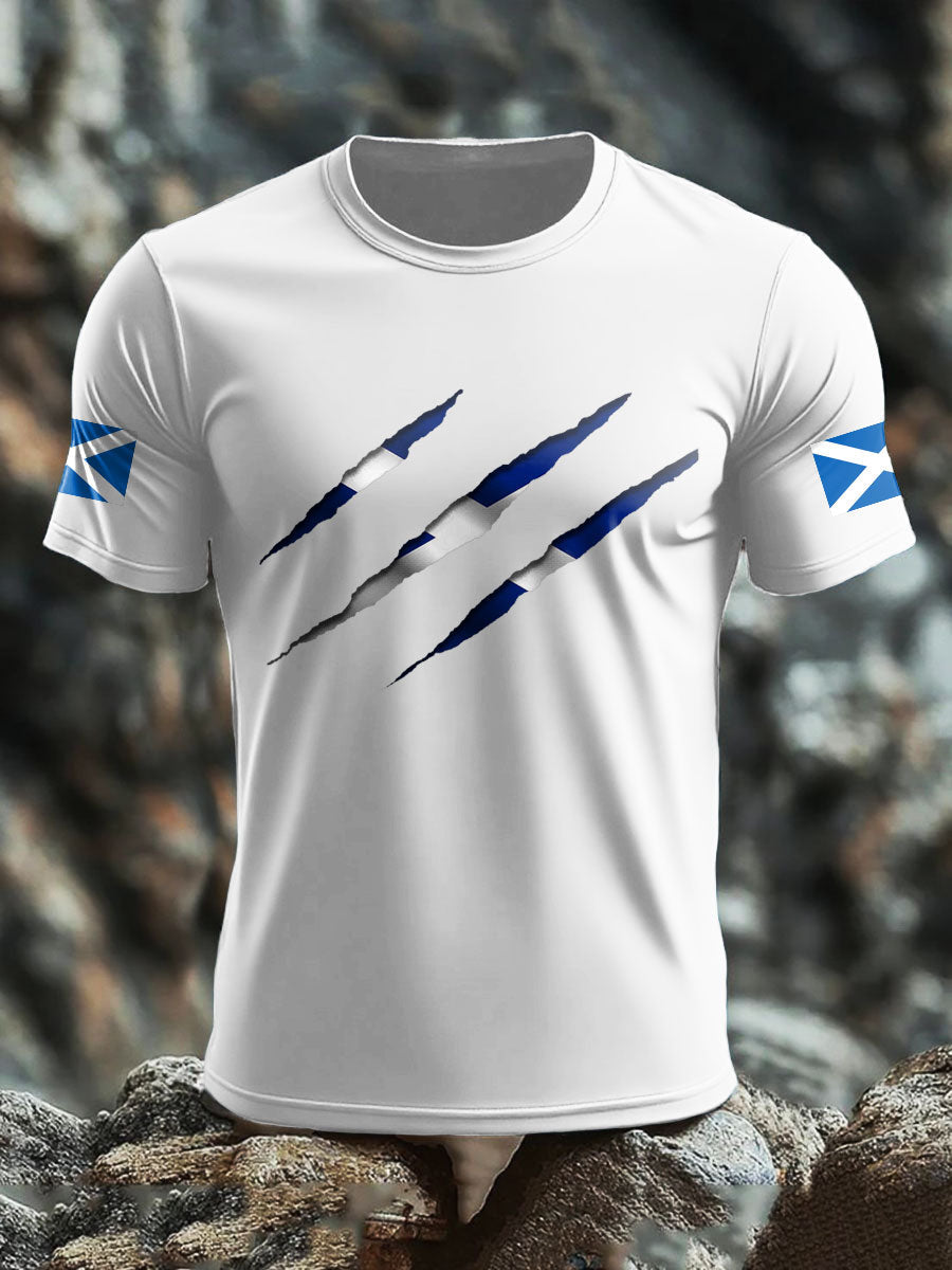 Men's Scotland UK Flag Printed T-shirt trupatriotic