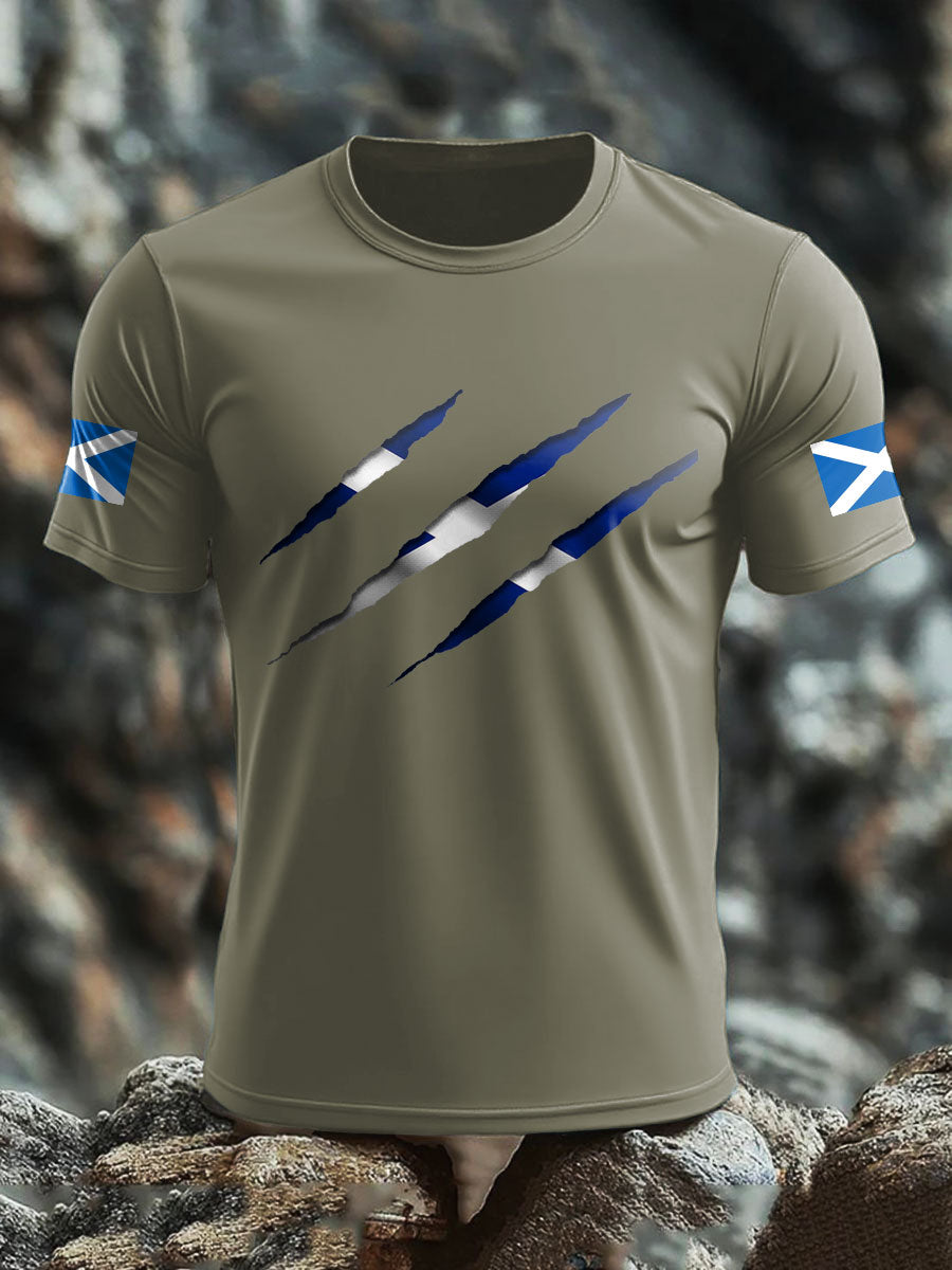 Men's Scotland UK Flag Printed T-shirt trupatriotic
