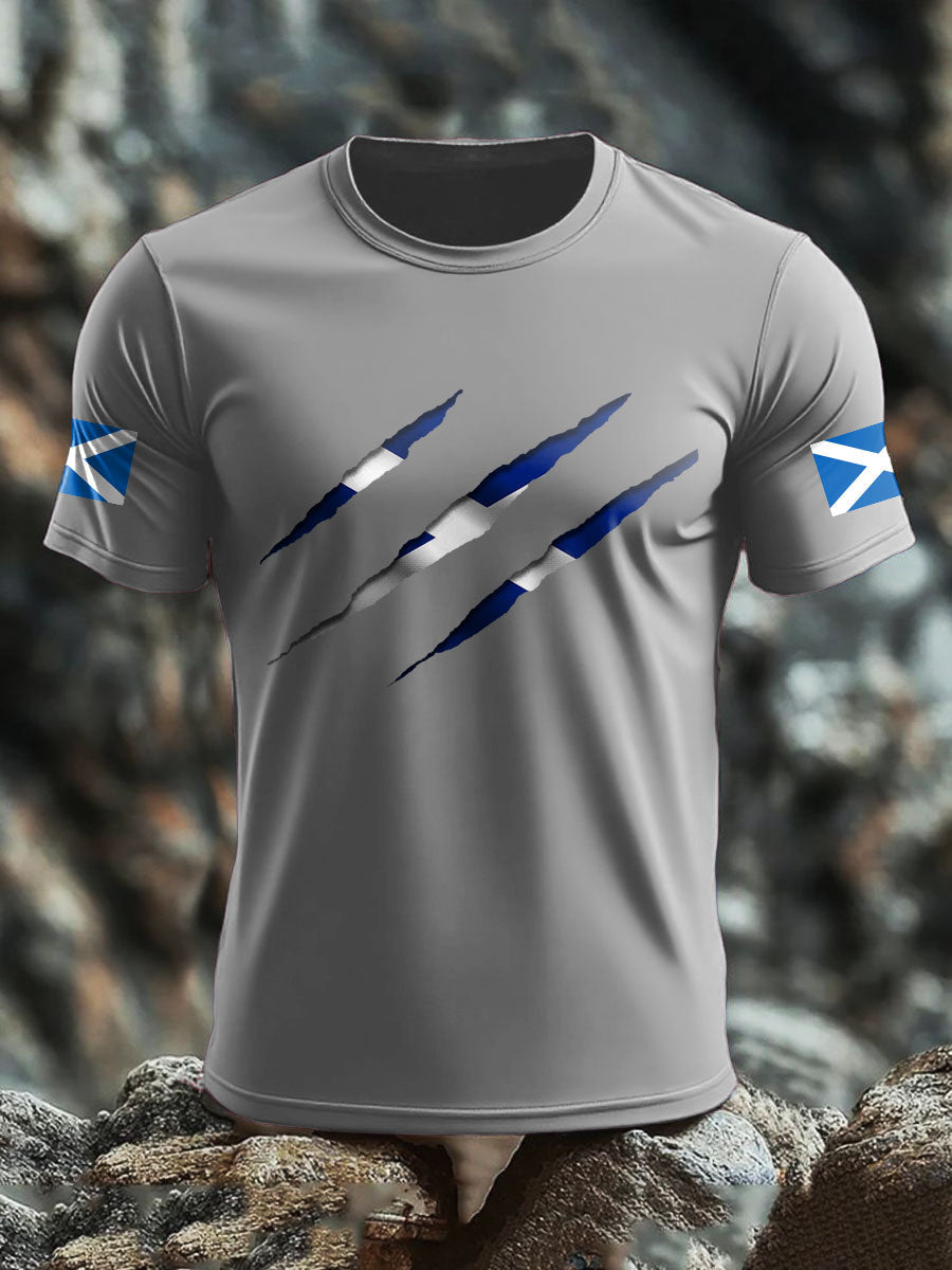 Men's Scotland UK Flag Printed T-shirt trupatriotic