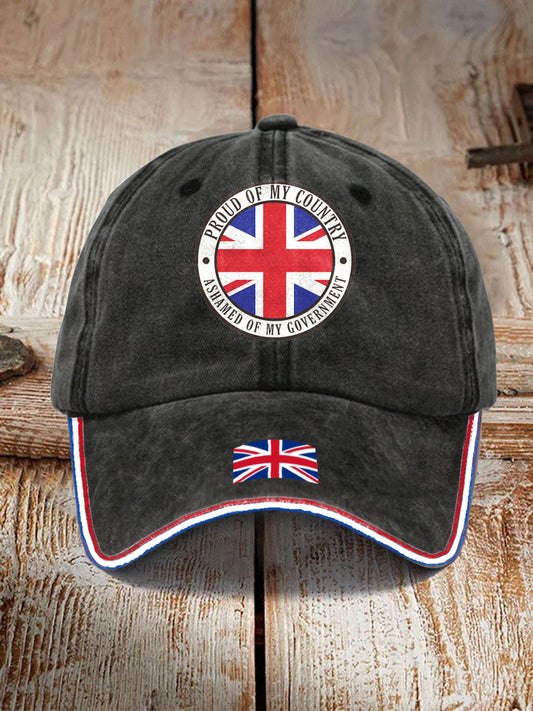 Unisex UK Flag United We Stand Printed Hat trupatriotic