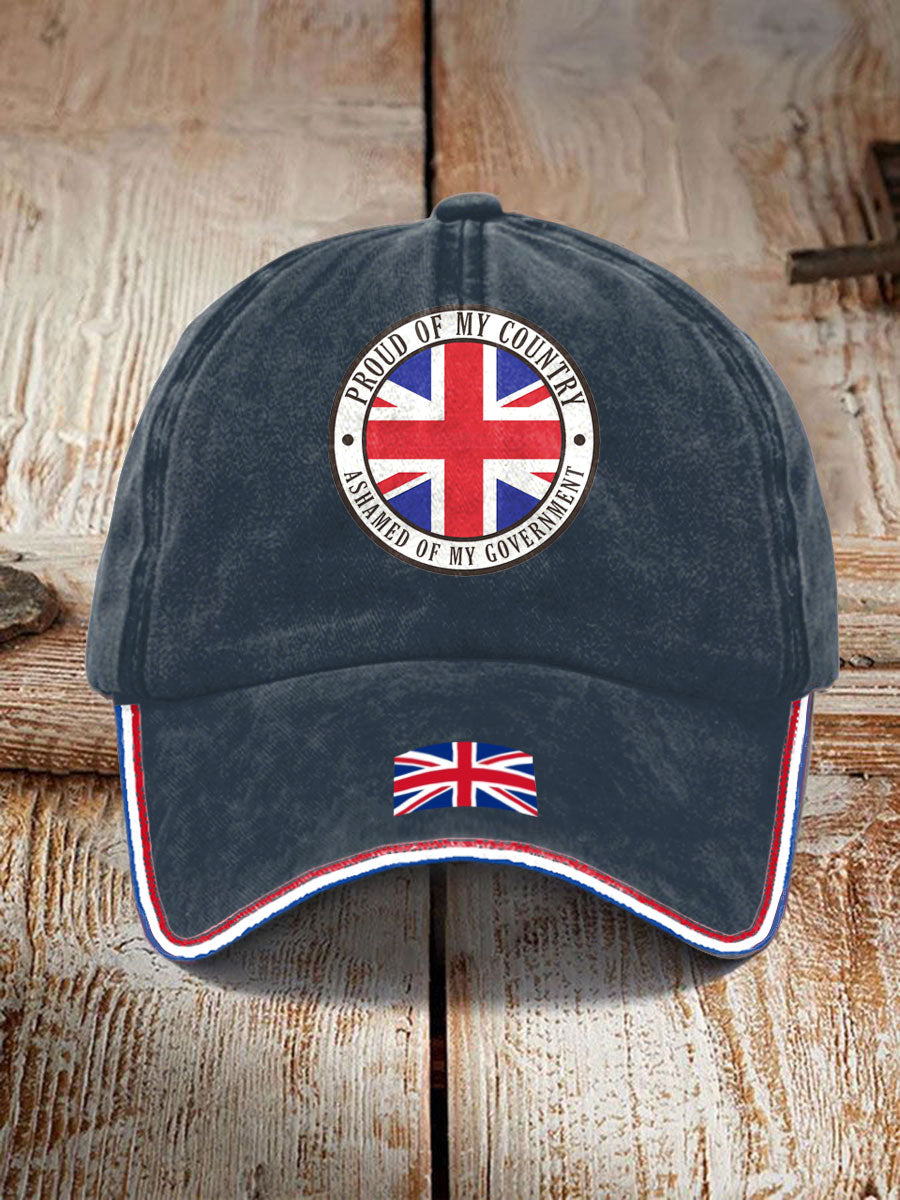 Unisex UK Flag United We Stand Printed Hat trupatriotic