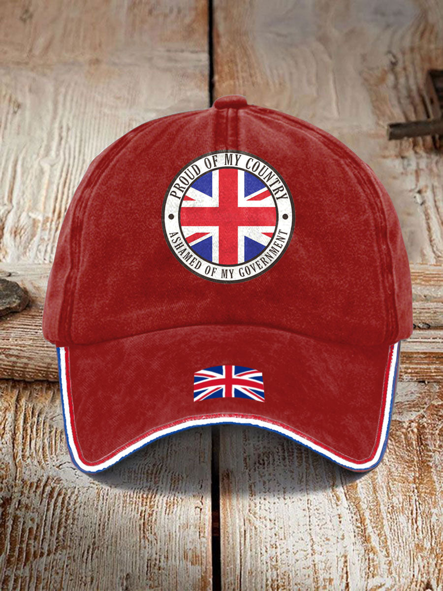 Unisex UK Flag United We Stand Printed Hat trupatriotic