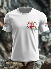 Men's UK Flag United We Stand Printed T-shirt trupatriotic