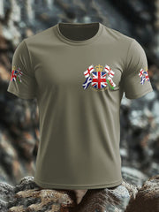 Men's UK Flag United We Stand Printed T-shirt trupatriotic