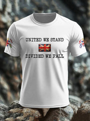 Men's UK Flag United We Stand Printed T-shirt trupatriotic