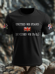 Men's UK Flag United We Stand Printed T-shirt trupatriotic