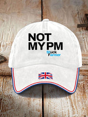 Unisex Not My PM Funny UK Flag Printed Hat trupatriotic
