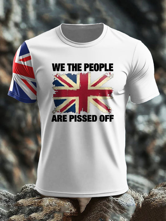 Men's UK Flag Patriot Printed T-Shirt trupatriotic