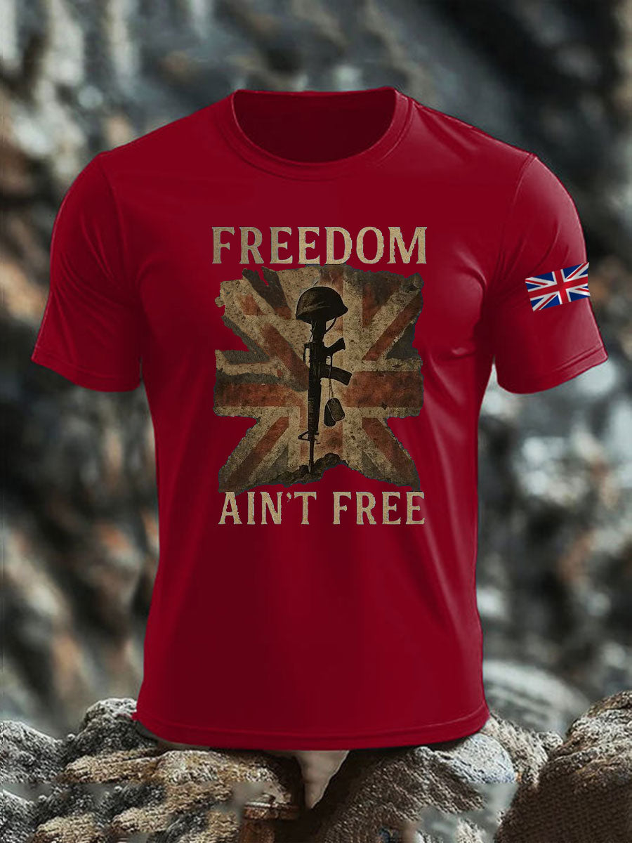 Men's British imitation cotton short-sleeved T-shirt trupatriotic