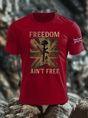 Men's British imitation cotton short-sleeved T-shirt trupatriotic