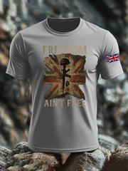 Men's British imitation cotton short-sleeved T-shirt trupatriotic