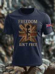 Men's British imitation cotton short-sleeved T-shirt trupatriotic