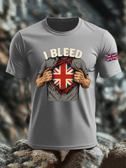 Men's  British imitation cotton short-sleeved T-shirt trupatriotic