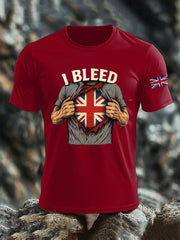 Men's  British imitation cotton short-sleeved T-shirt trupatriotic