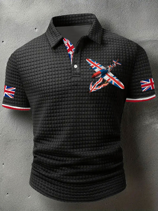 Men's Union Jack Fighter Short Sleeve Shirt trupatriotic
