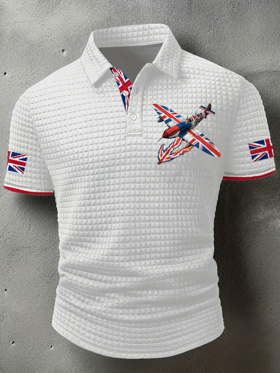 Men's Union Jack Fighter Short Sleeve Shirt trupatriotic
