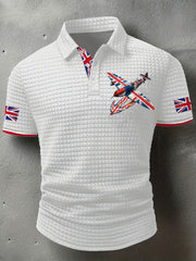 Men's Union Jack Fighter Short Sleeve Shirt trupatriotic