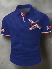 Men's Union Jack Fighter Short Sleeve Shirt trupatriotic