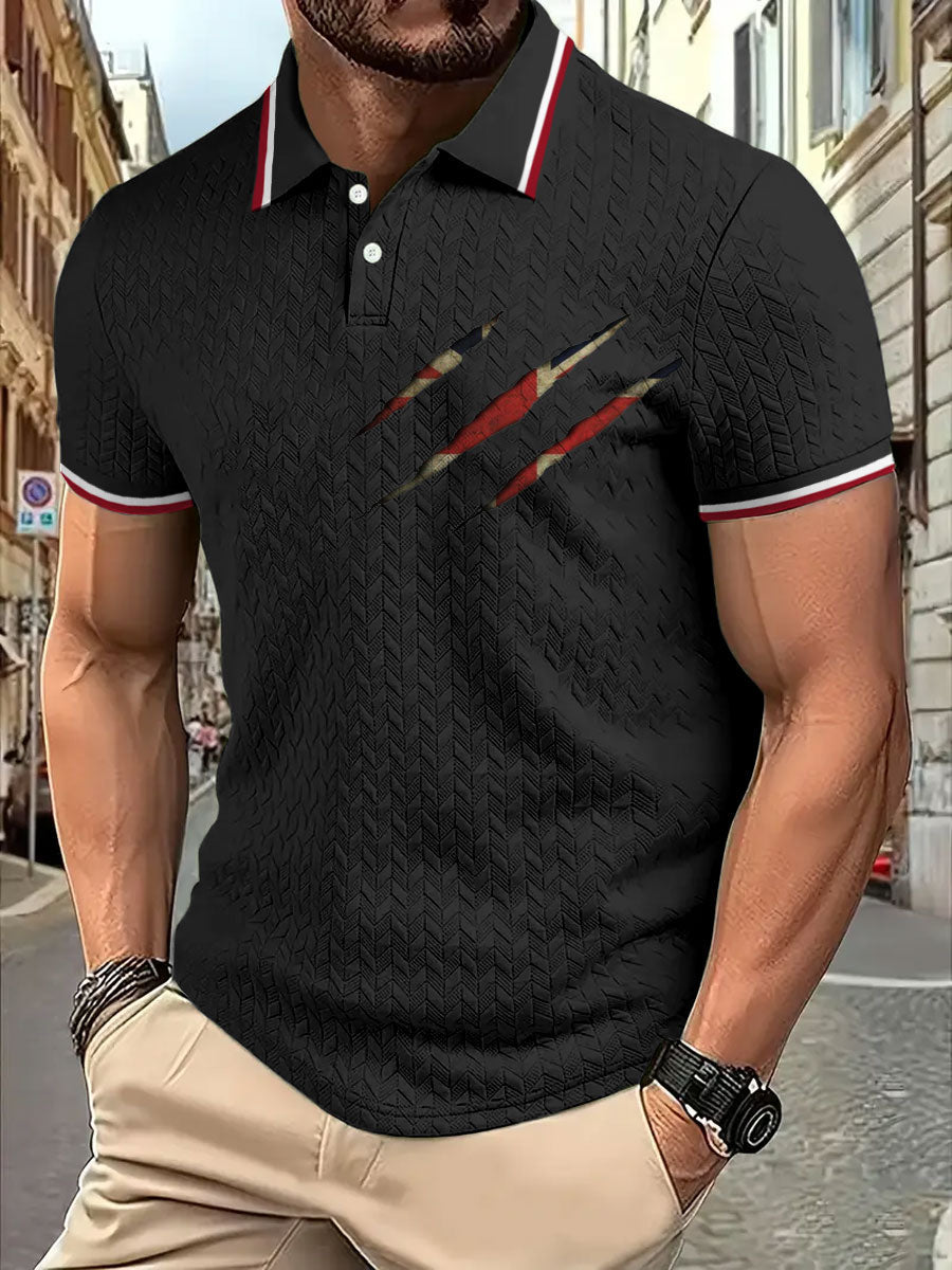 Men's UK Flag Printed Casual Tops trupatriotic