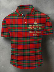 Men's Scotland Plaid Printed Casual Tops trupatriotic