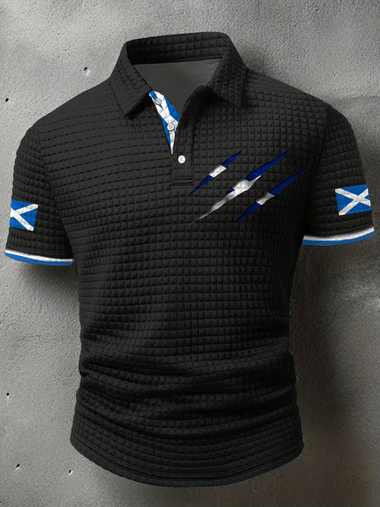 Men's Scotland Flag Proud The Brave Printed Casual Tops trupatriotic