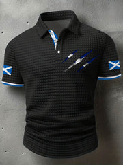 Men's Scotland Flag Proud The Brave Printed Casual Tops trupatriotic