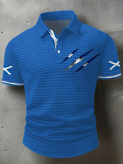 Men's Scotland Flag Proud The Brave Printed Casual Tops trupatriotic