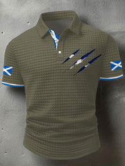 Men's Scotland Flag Proud The Brave Printed Casual Tops trupatriotic