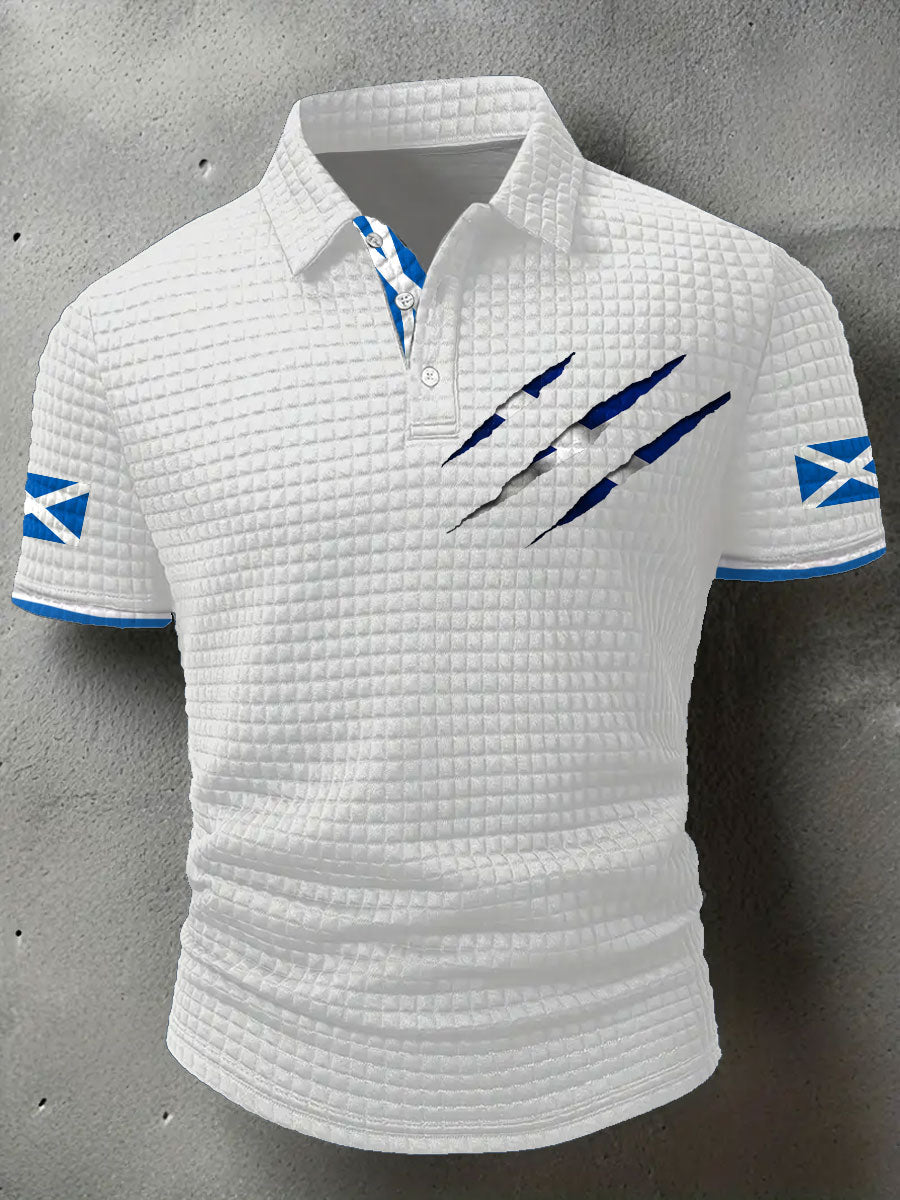 Men's Scotland Flag Proud The Brave Printed Casual Tops trupatriotic